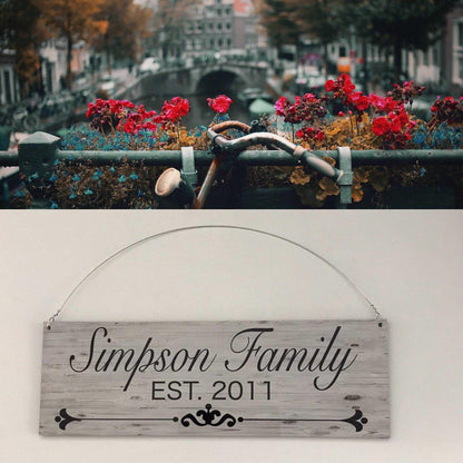 Family Name Custom Personalised Vintage Sign - The Renmy Store Homewares & Gifts 