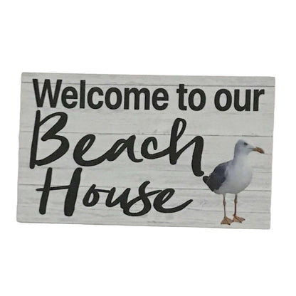 Welcome Beach House Seagull Sign - The Renmy Store Homewares & Gifts 