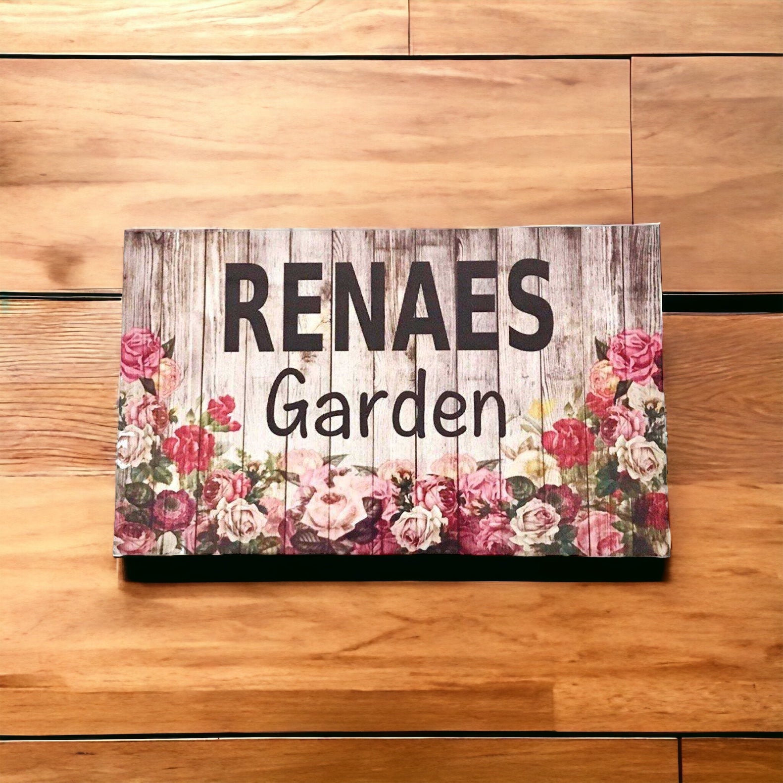 Floral Garden Rose Personalised Custom Sign - The Renmy Store Homewares & Gifts 