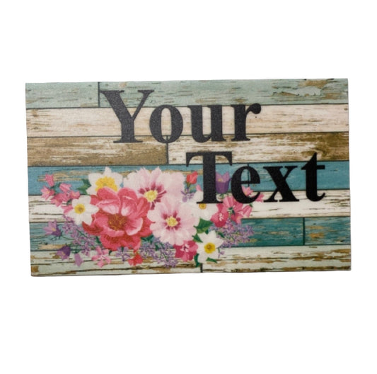 Floral Spring Pink Cottage Custom Wording Text Sign