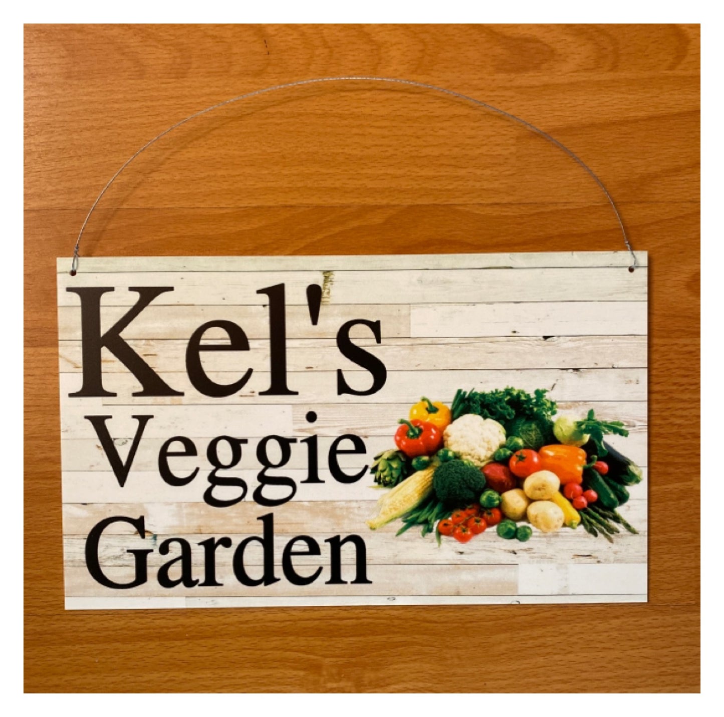 Vegetable Veggie Garden Custom Personalised Sign