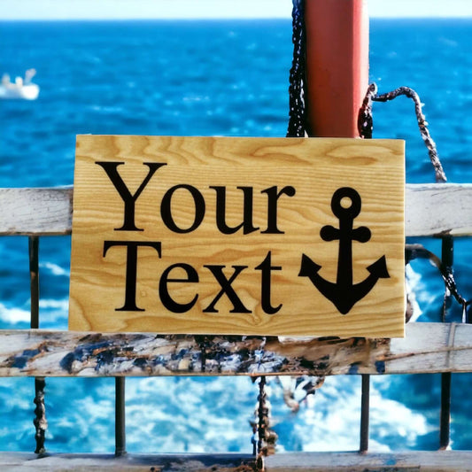 Anchor Nautical Custom Personalised Sign - The Renmy Store Homewares & Gifts 