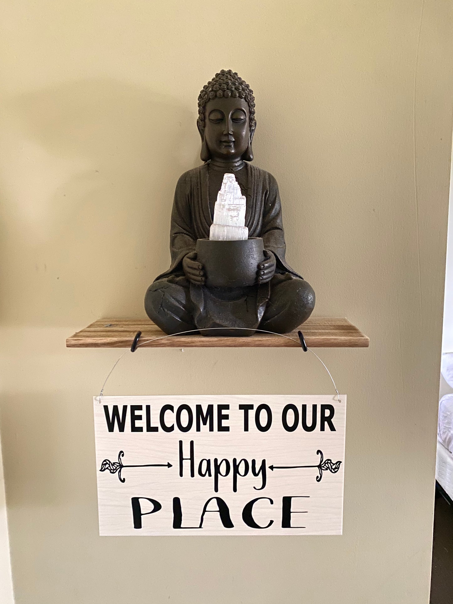 Welcome To Our Happy Place Sign - The Renmy Store Homewares & Gifts 