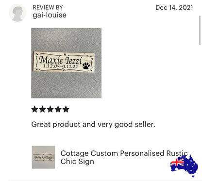 Cottage Custom Personalised Rustic Chic Sign - The Renmy Store Homewares & Gifts 