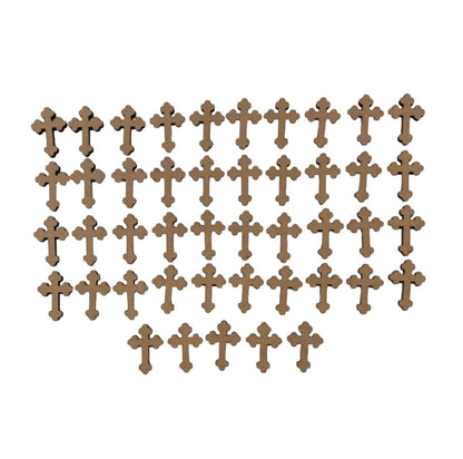 Cross Crosses 3.25cm MDF Shape DIY Raw Cut Out Art Craft - The Renmy Store Homewares & Gifts 