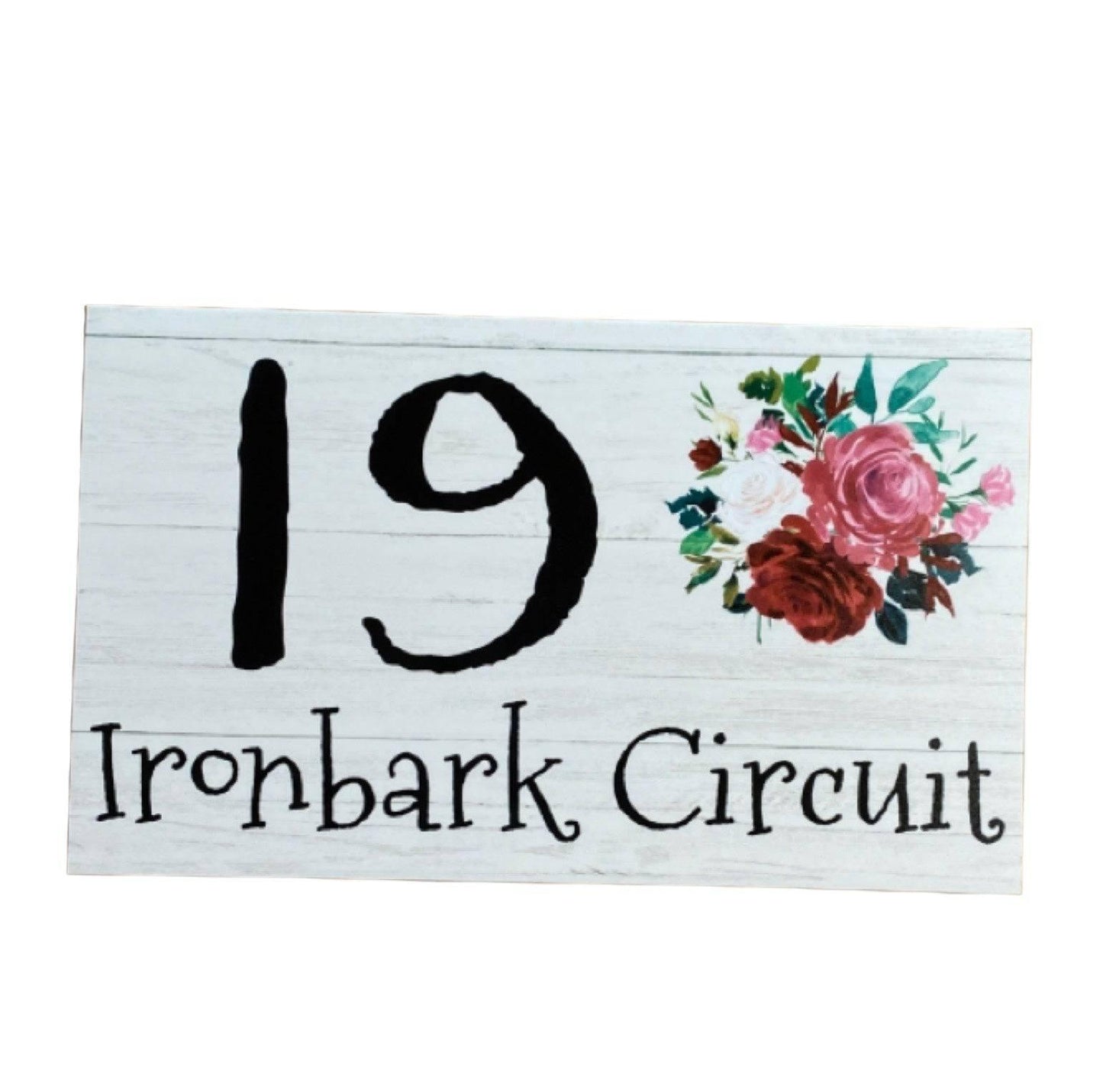 Personalised Street Number Address Floral Custom Cottage Sign - The Renmy Store Homewares & Gifts 