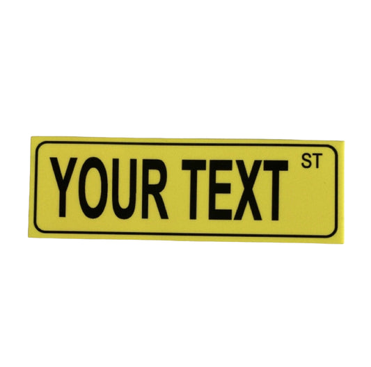 Street Yellow Custom Personalised Sign - The Renmy Store Homewares & Gifts 