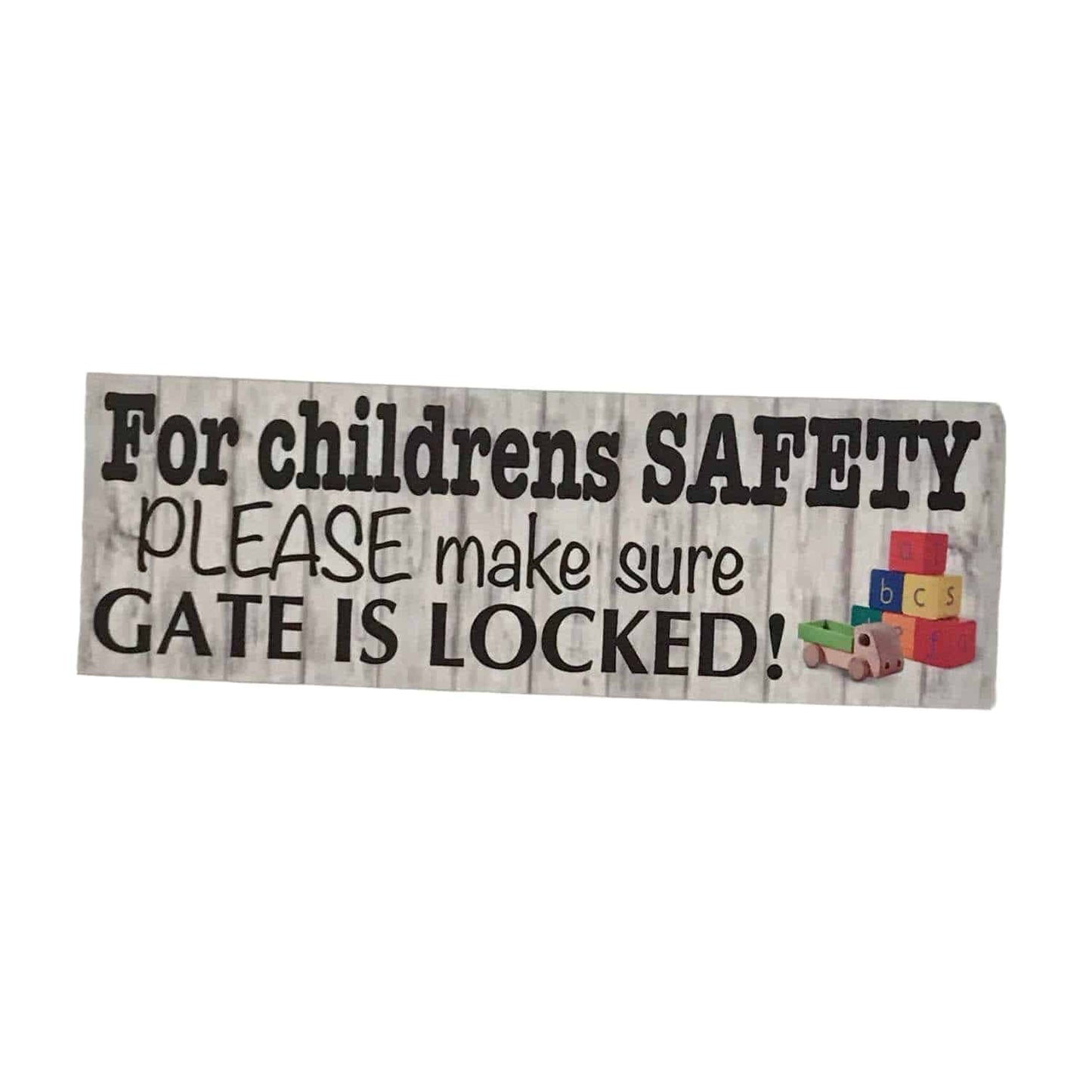 Children Kids Safety Gate Closed Locked Sign - The Renmy Store Homewares & Gifts 