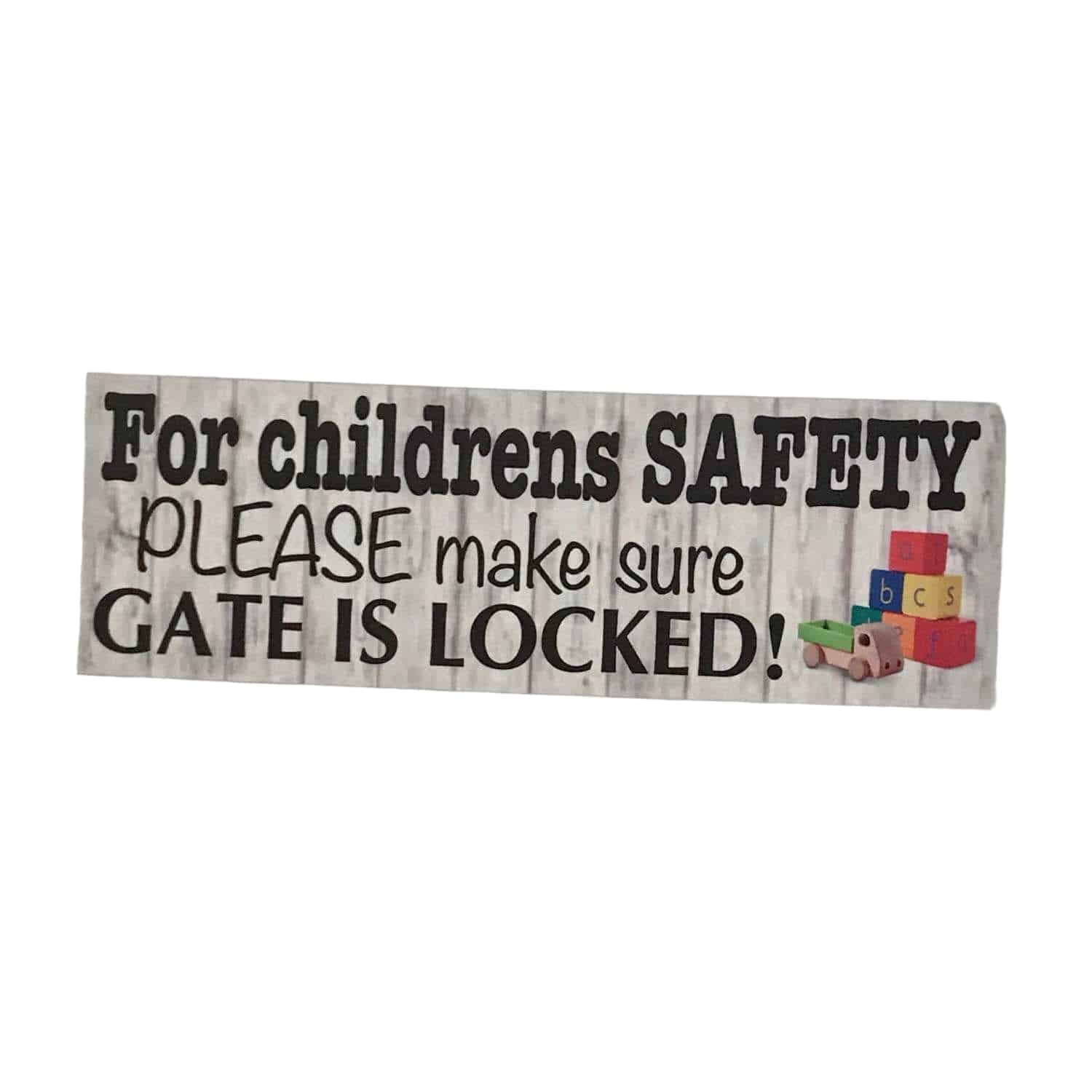 Children Kids Safety Gate Closed Locked Sign - The Renmy Store Homewares & Gifts 