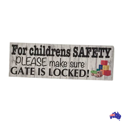 Children Kids Safety Gate Closed Locked Sign - The Renmy Store Homewares & Gifts 