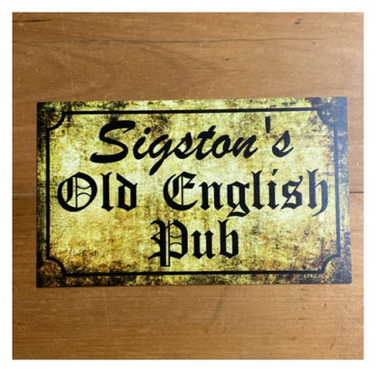 Old English Pub Personalised Name Custom Wording Sign - The Renmy Store Homewares & Gifts 