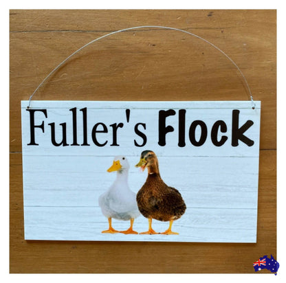 Duck Ducks Your Text Custom Wording Sign - The Renmy Store Homewares & Gifts 