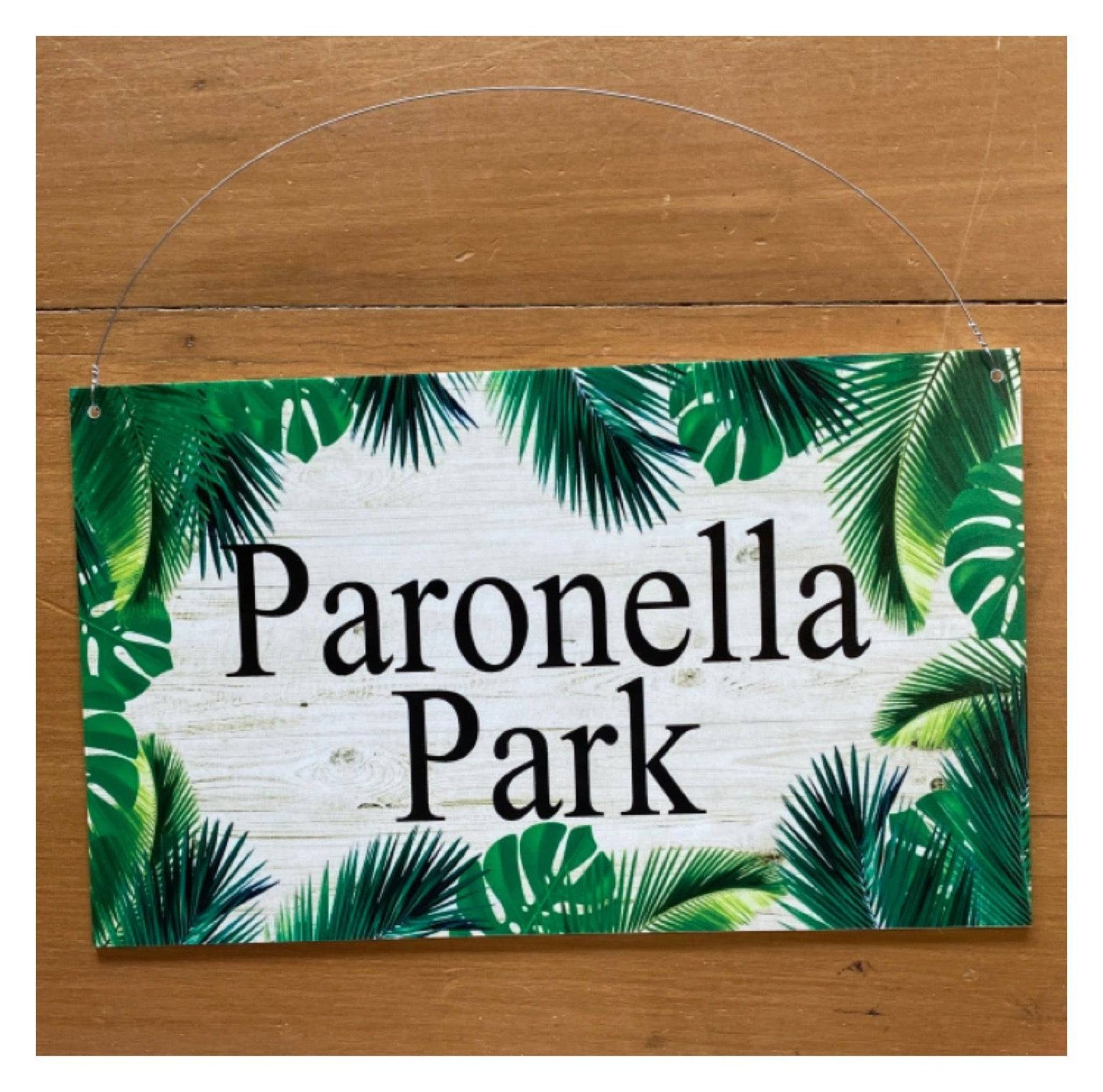 Tropical Paradise Beach Custom Personalised Palm Sign - The Renmy Store Homewares & Gifts 