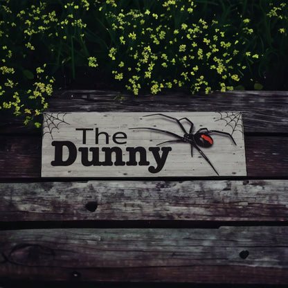 The Dunny Spider Toilet Outback Sign - The Renmy Store Homewares & Gifts 