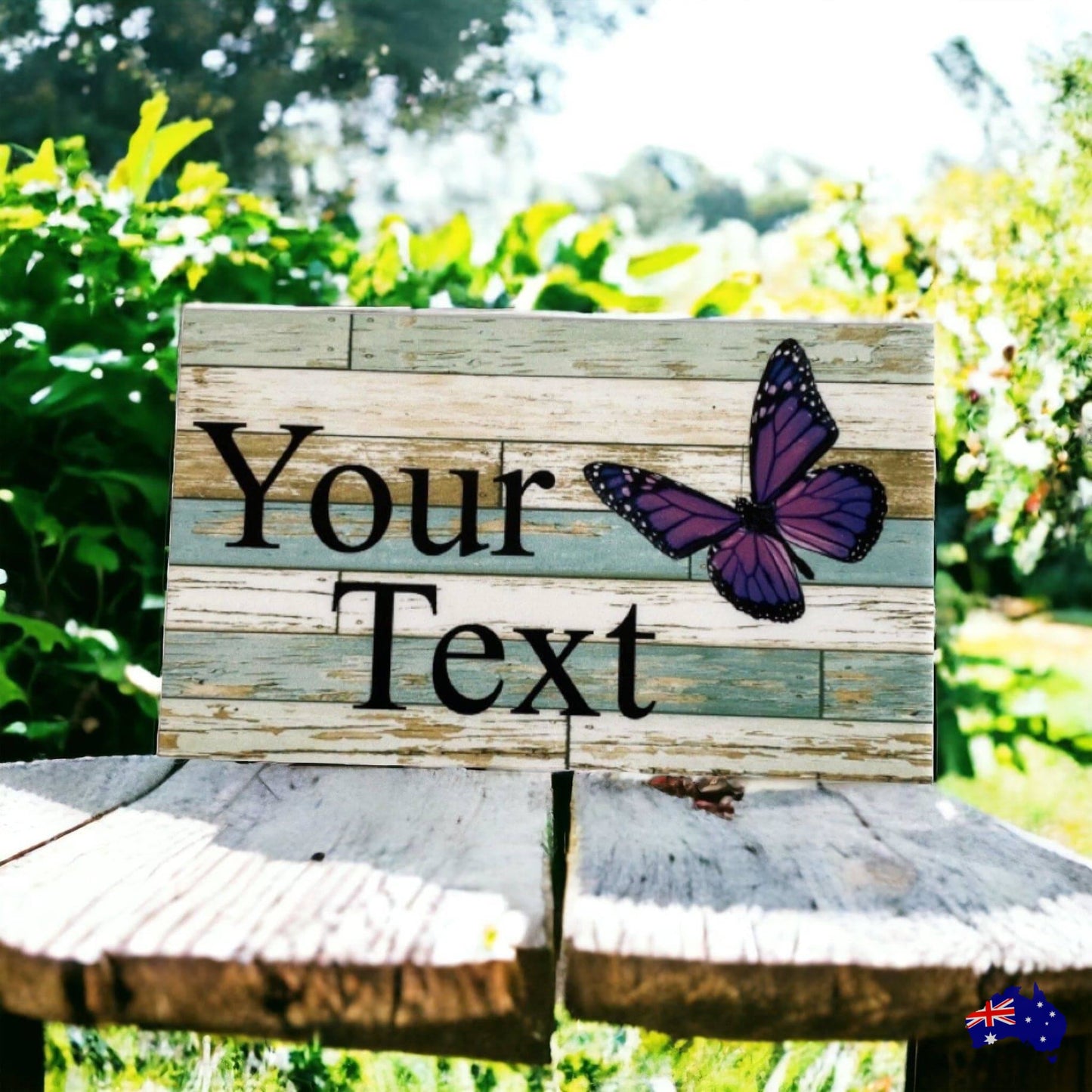 Butterfly Garden Custom Personalised Sign - The Renmy Store Homewares & Gifts 