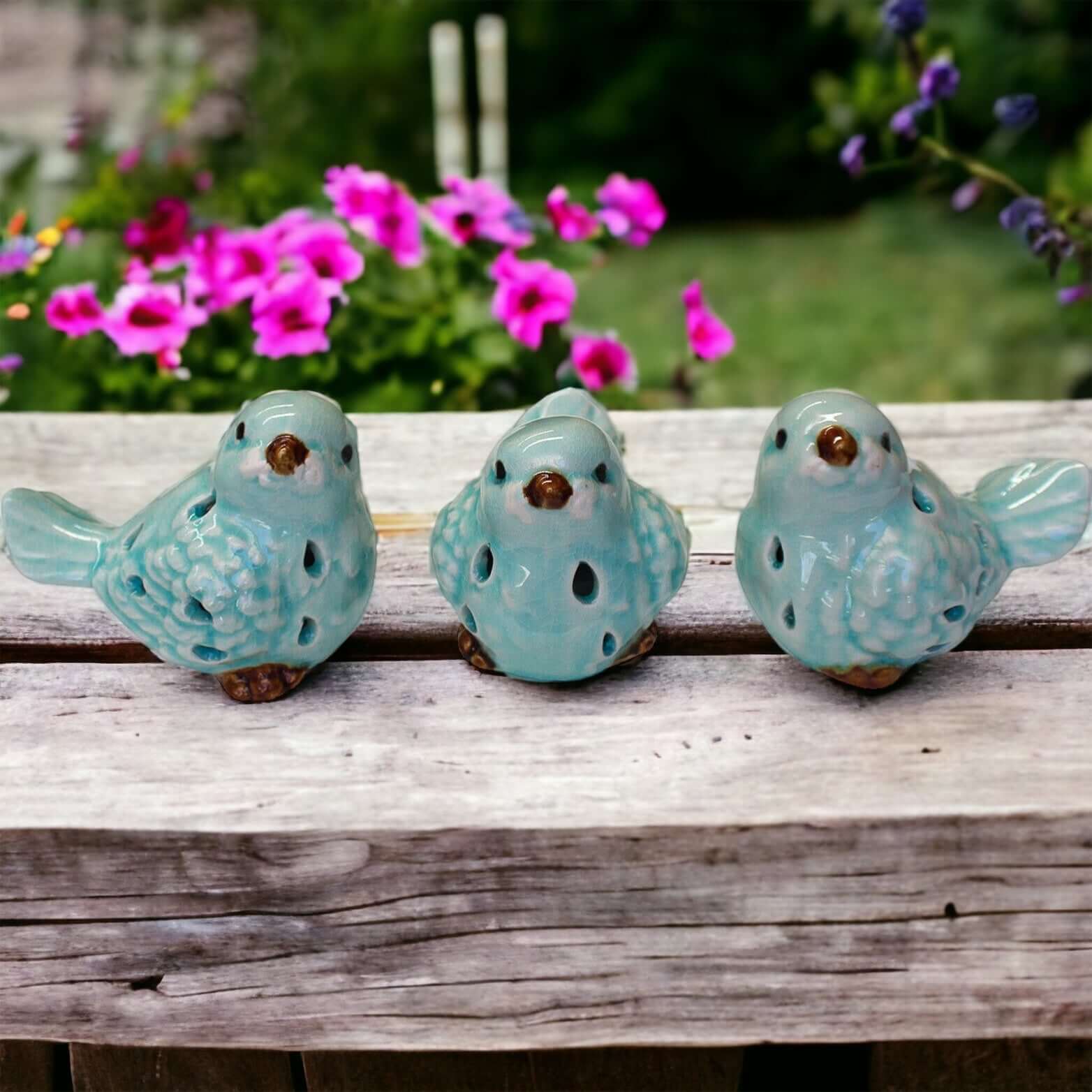 Bird Birds Pretty Blues Set Of 3 - The Renmy Store Homewares & Gifts 