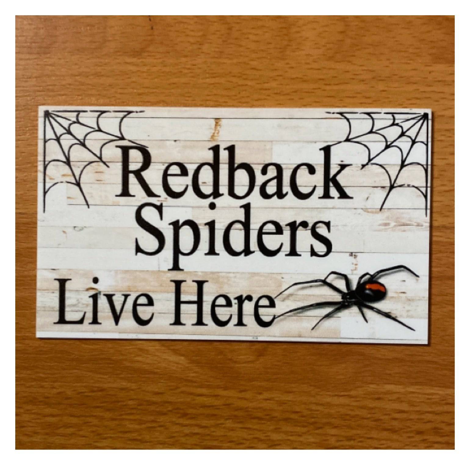 Redback Spider Custom Personalised Sign - The Renmy Store Homewares & Gifts 