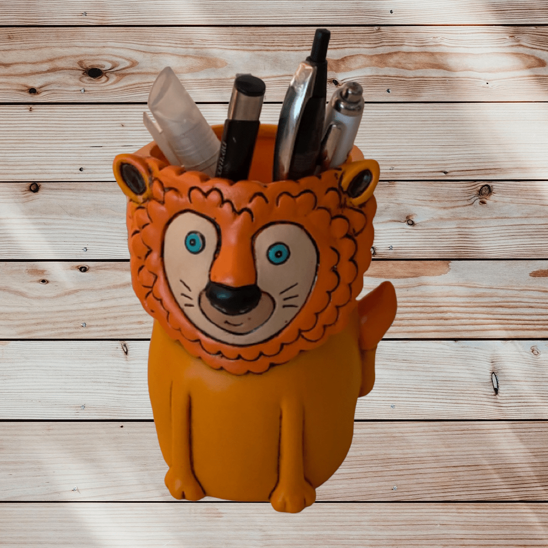 Lion Funky Pen Holder Pot Planter - The Renmy Store Homewares & Gifts 