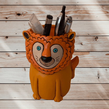 Lion Funky Pen Holder Pot Planter - The Renmy Store Homewares & Gifts 