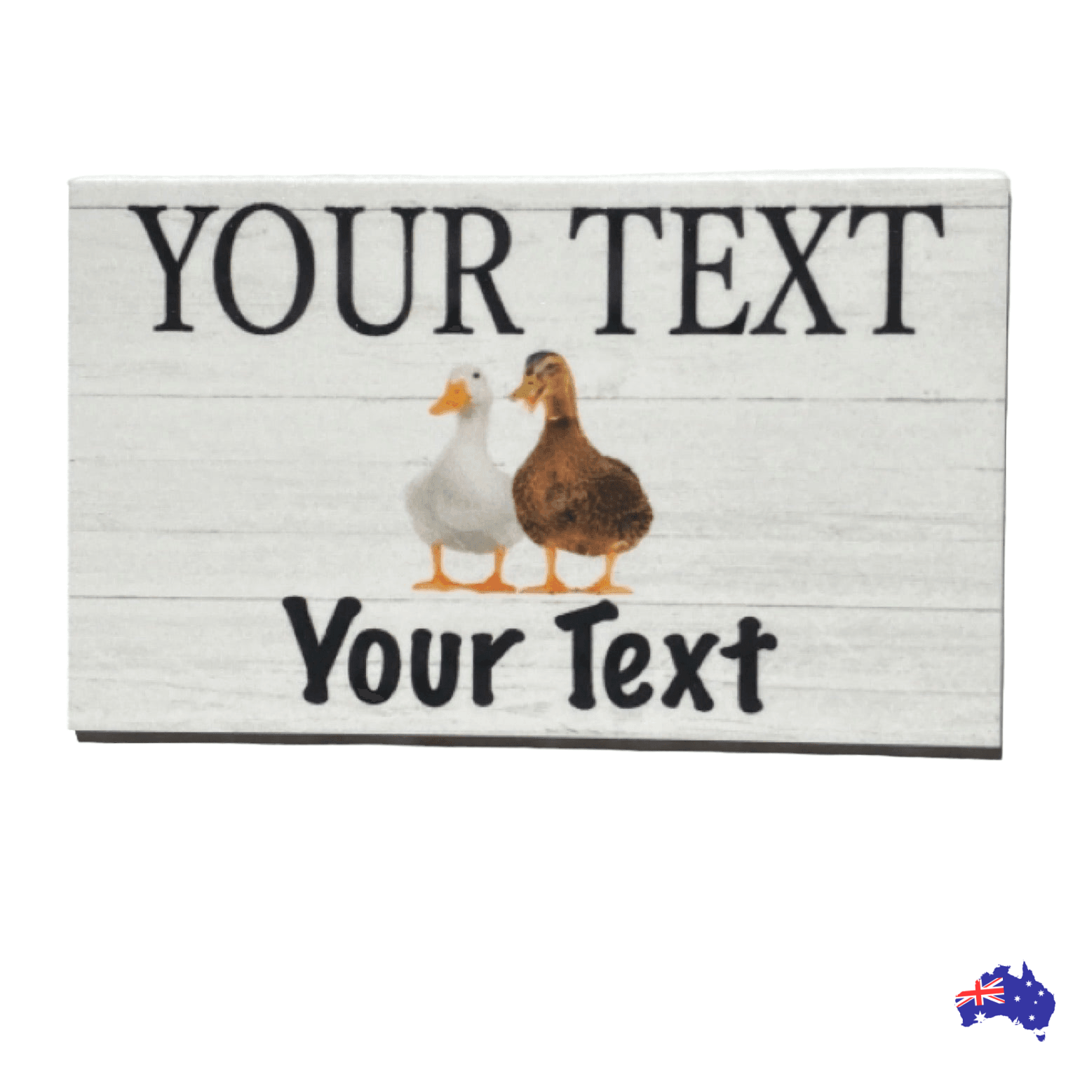 Duck Ducks Your Text Custom Wording Sign - The Renmy Store Homewares & Gifts 