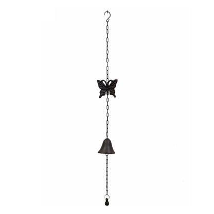 Vintage Butterfly Bell Chime | Cast Iron Garden Wind Chime | Farmhouse Decor