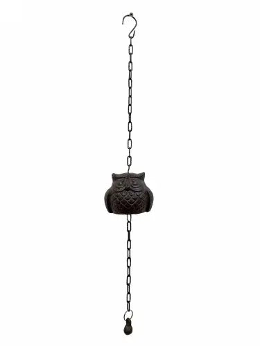 Vintage Owl Bird Bell Chime | Cast Iron Garden Wind Chime | Farmhouse Decor