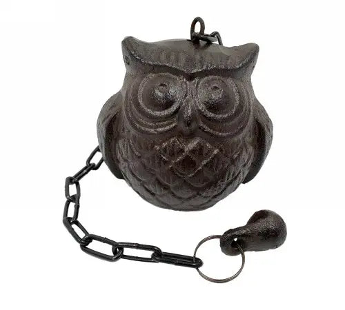Vintage Owl Bird Bell Chime | Cast Iron Garden Wind Chime | Farmhouse Decor