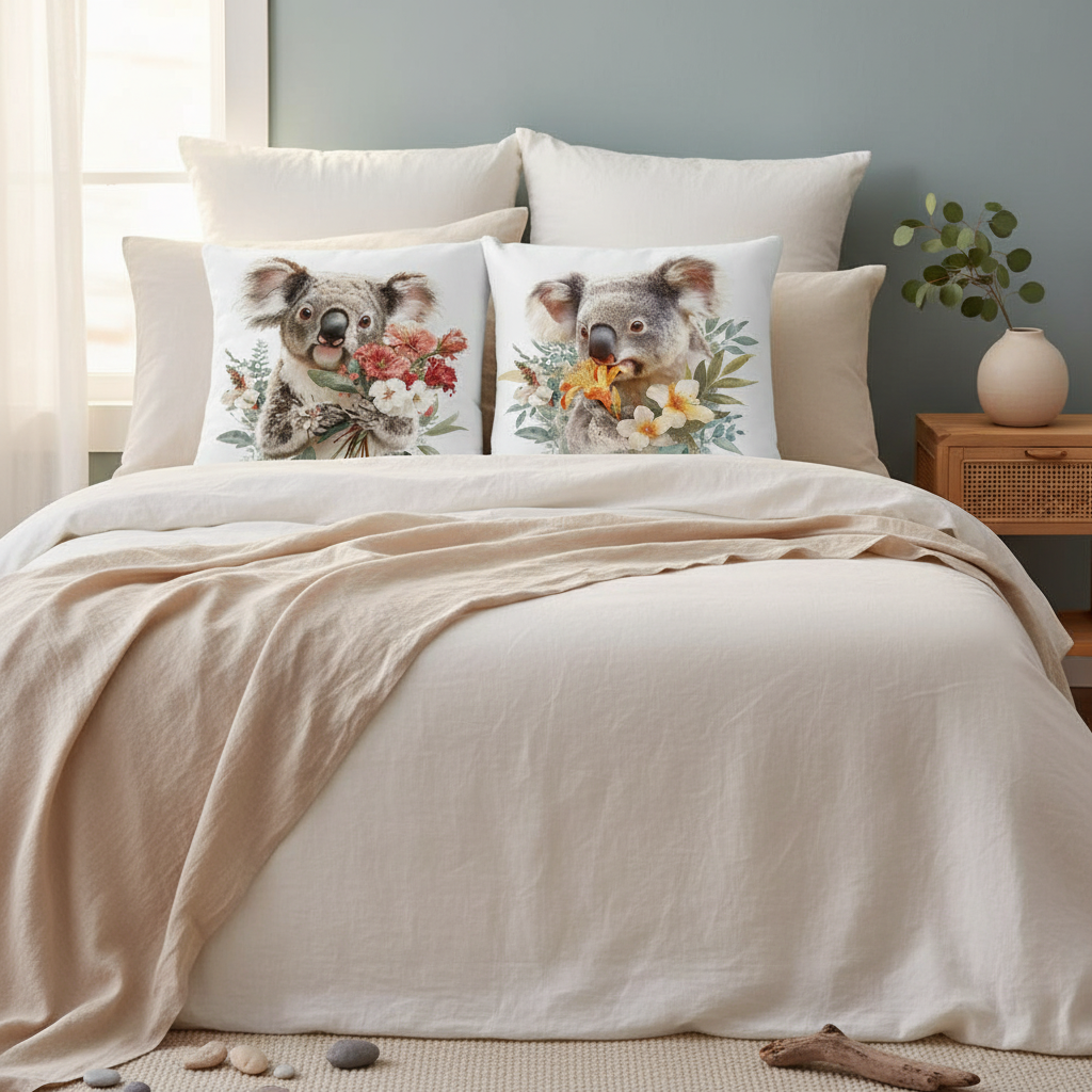 Koala Cushion Bedroom Scene