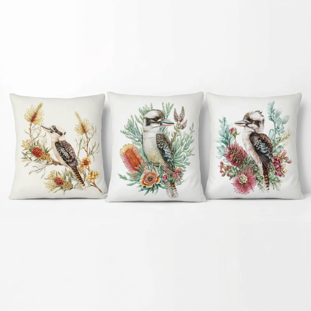 Kookaburra cushion cover range
