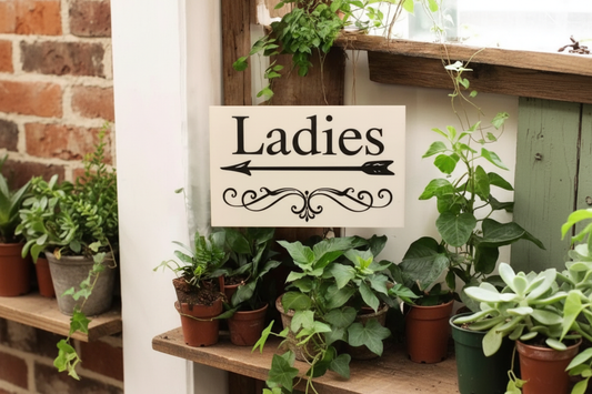 Ladies Sign - Cafe