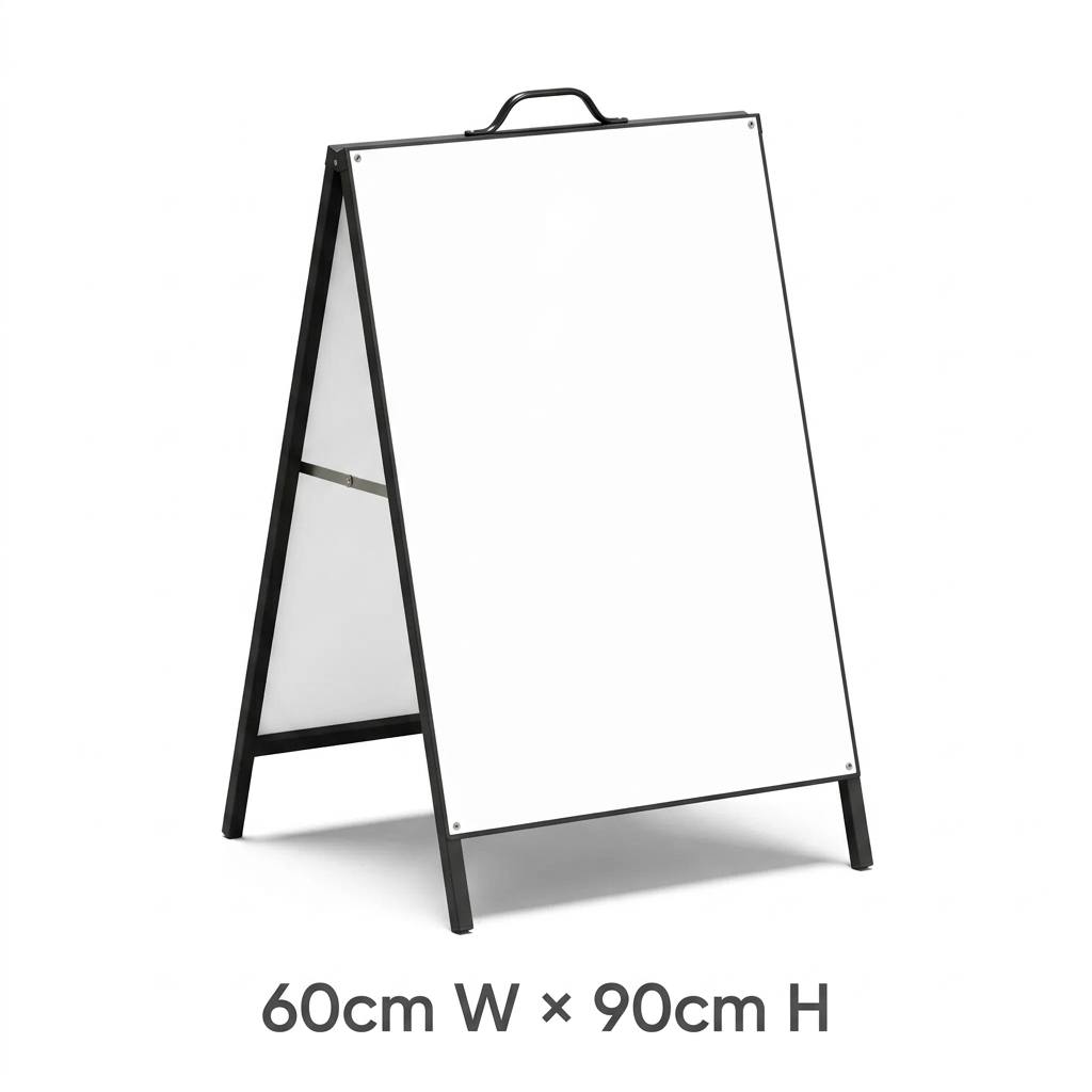 Large portrait A-frame, 60cm wide by 90cm high