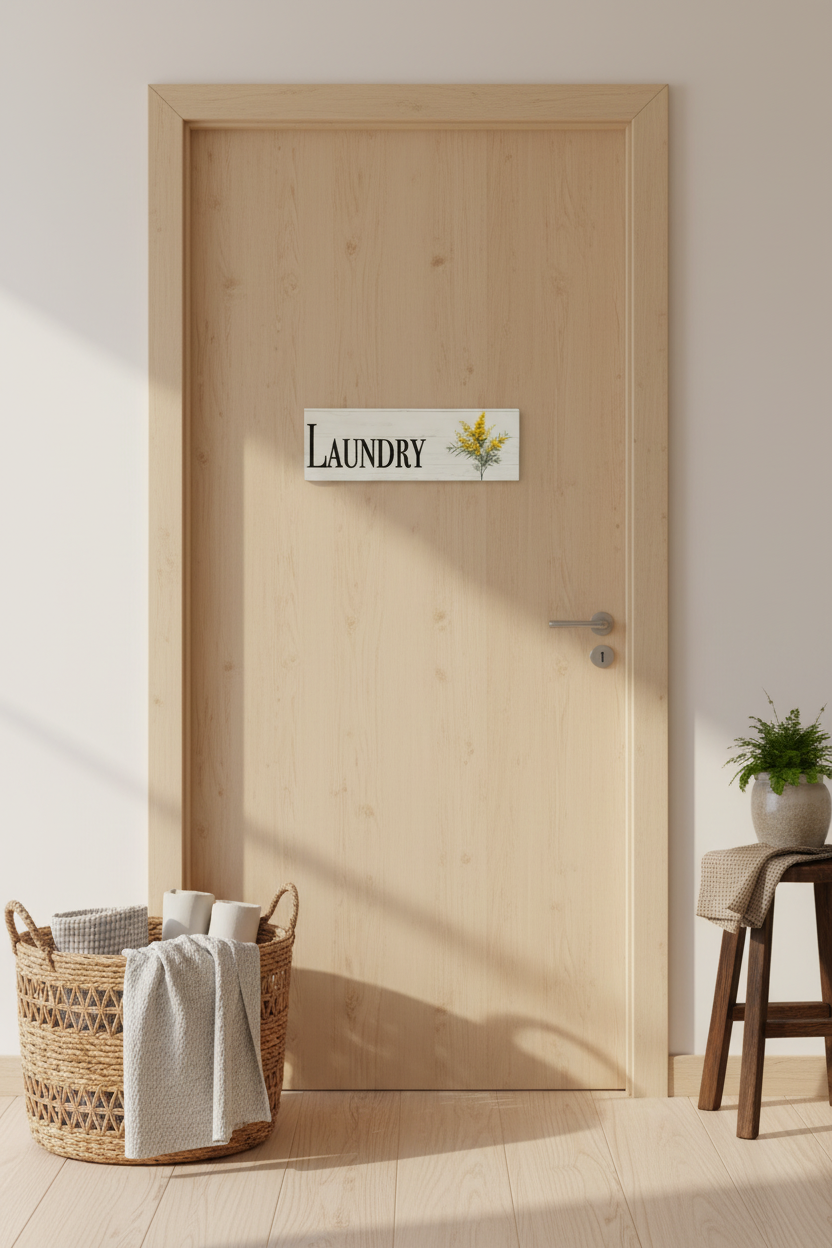 Laundry Wattle sign lifestyle image