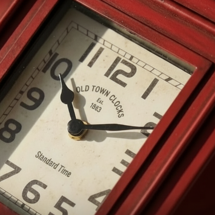 London Clock Close-up - Clean White Background