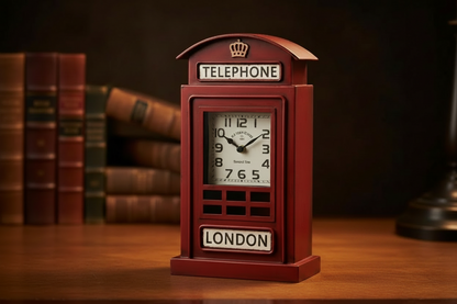 London Telephone Booth Clock - Lifestyle