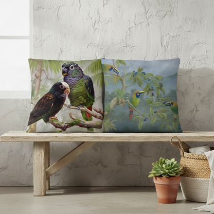Lorikeet Kingfisher Cushion Vignette