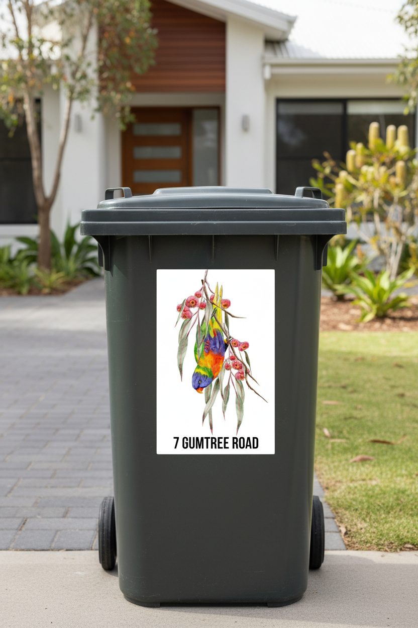 Lorikeet sticker with 7 Gumtree Road