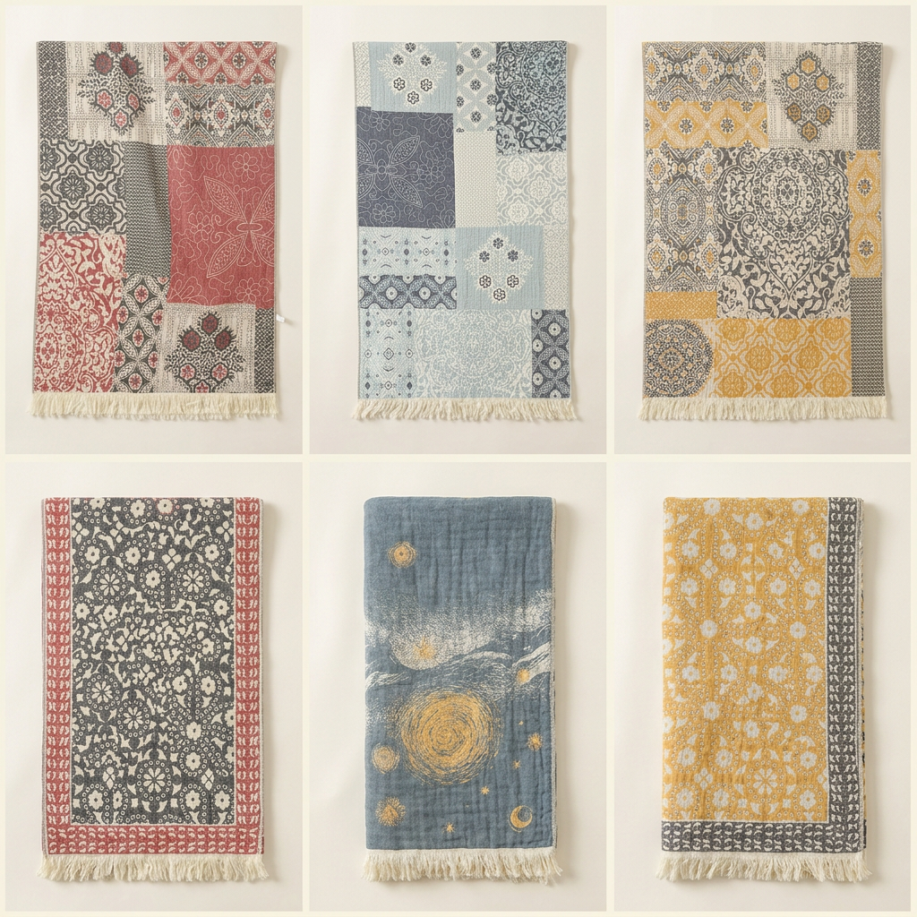 Main image showing six towel designs