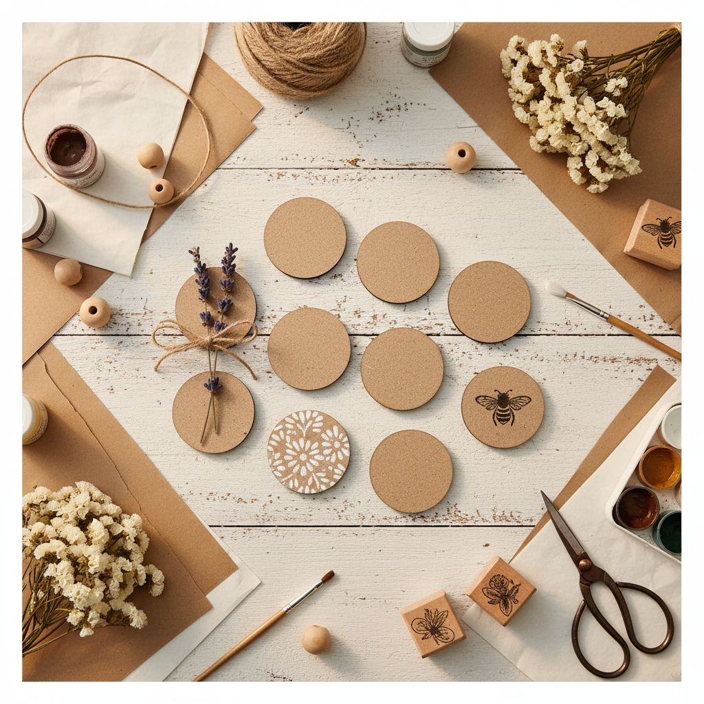 MDF circles used for handmade craft projects