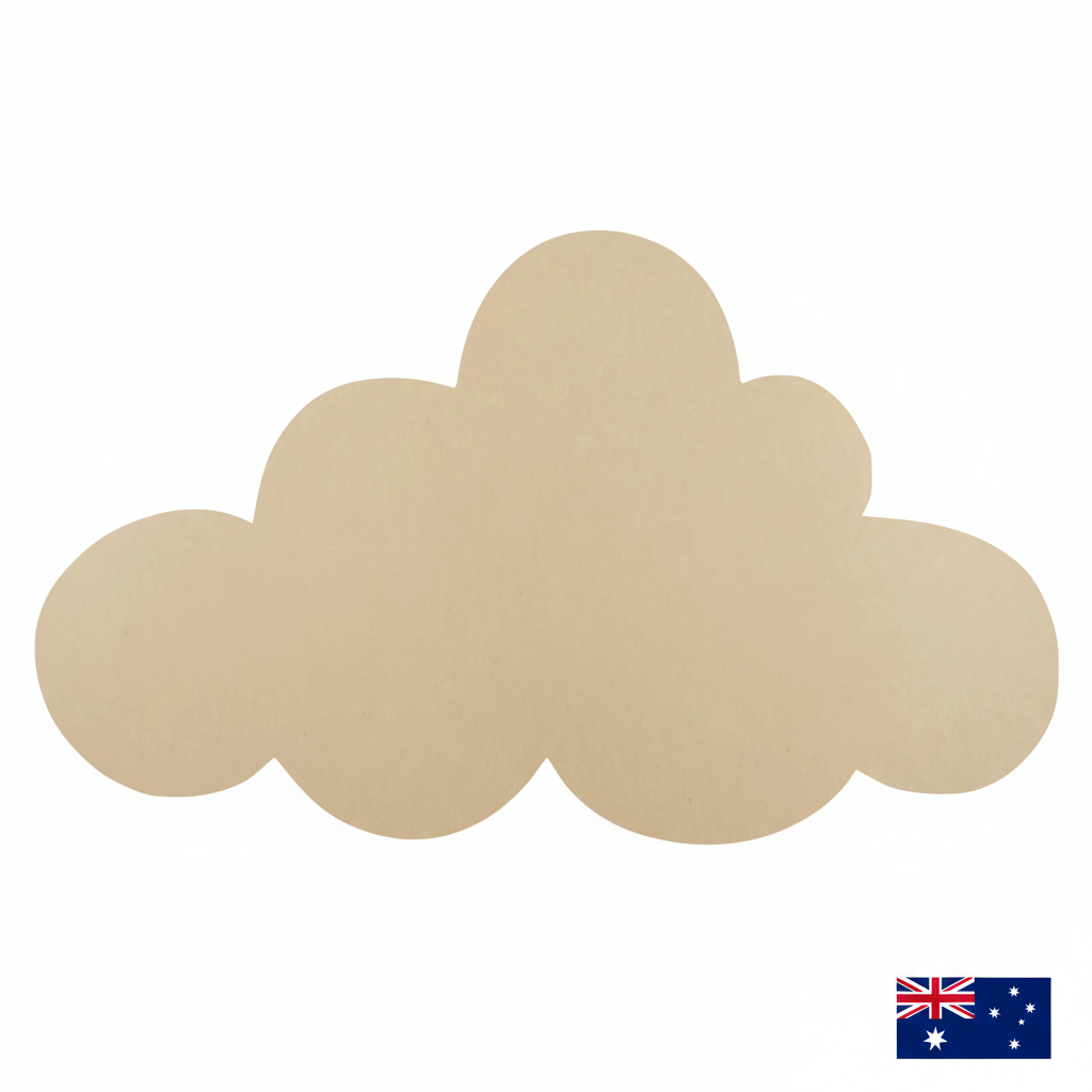 MDF cloud shape with Australian flag