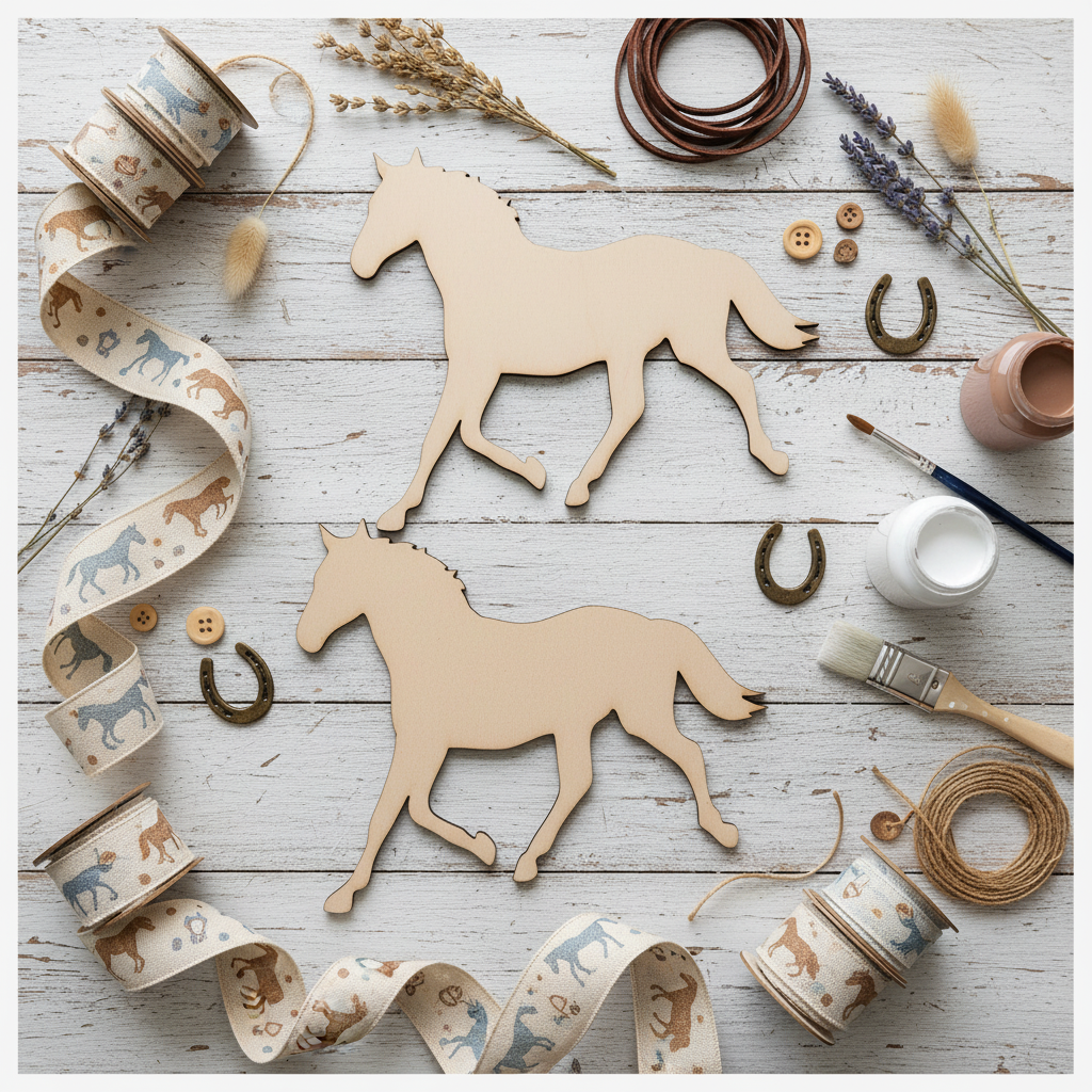 MDF running horse equestrian craft project