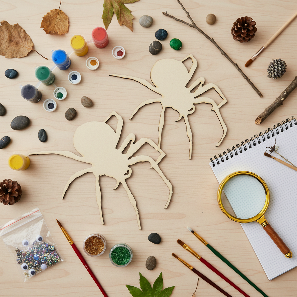 MDF tarantula shapes for a science and nature project