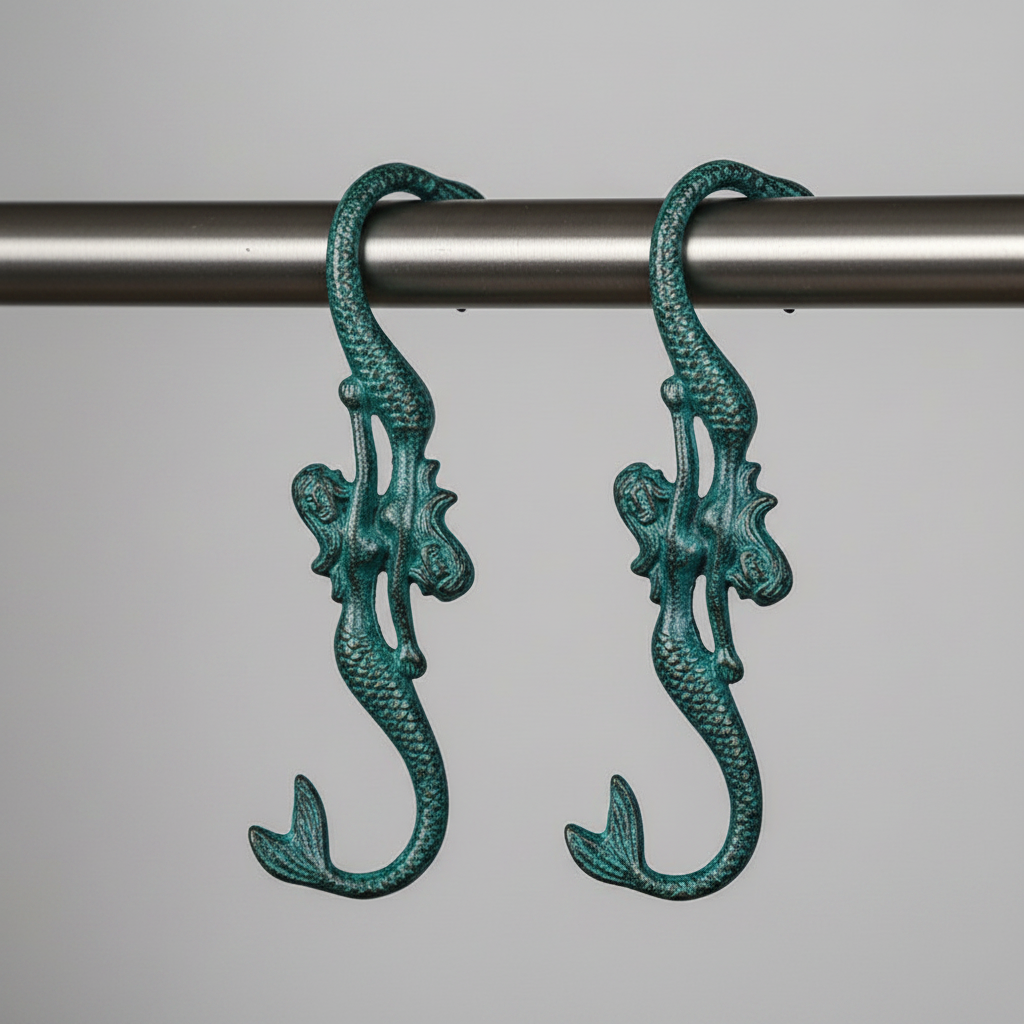 Mermaid S-hooks — close-up detail shot