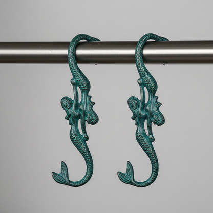 Mermaid S-hooks — close-up detail shot