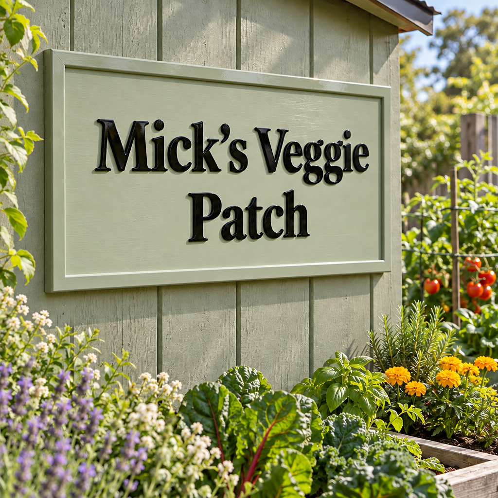 Mick’s Veggie Patch matching sage border