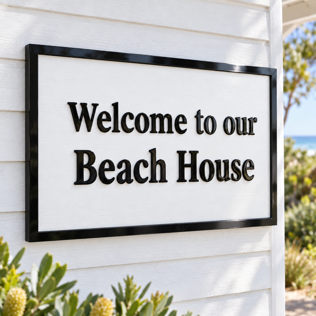 Modern beach-house entrance