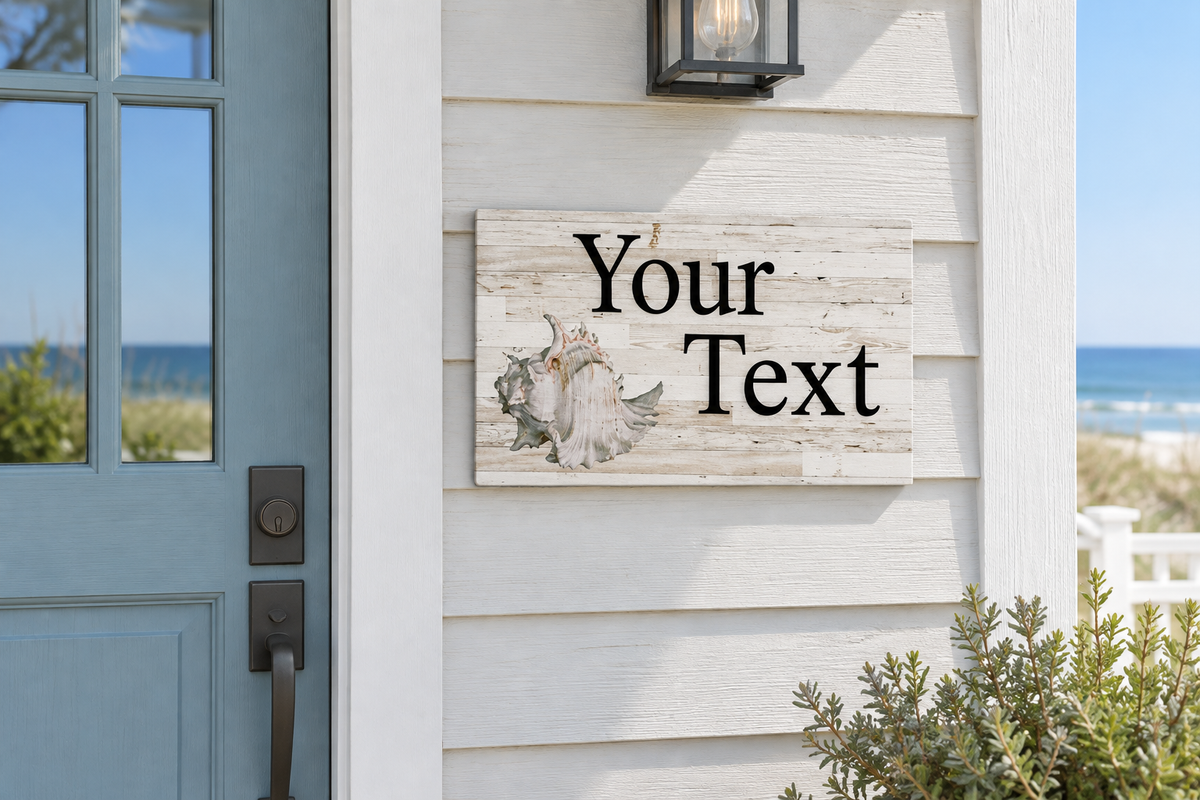 Mounted beside front door, Your Text placeholder