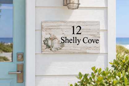 Mounted flat beside front door