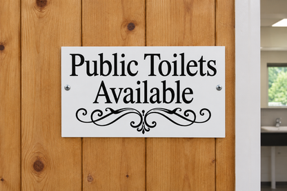 Mounted in caravan park amenities block