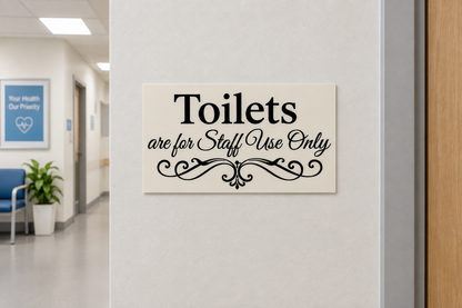 Mounted in medical clinic/office corridor