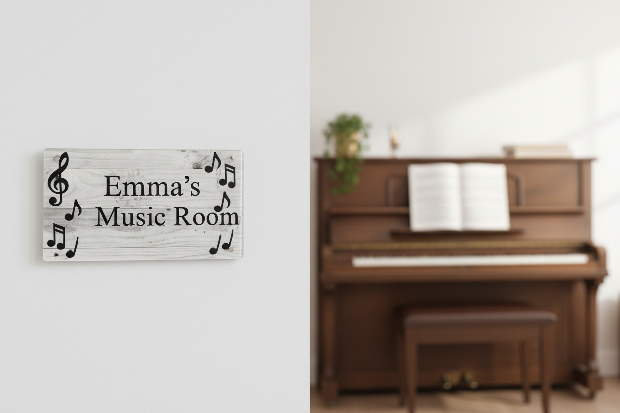 Music Sign Piano Room